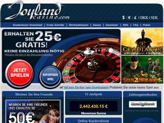 joyland casino 25 euro bonus code